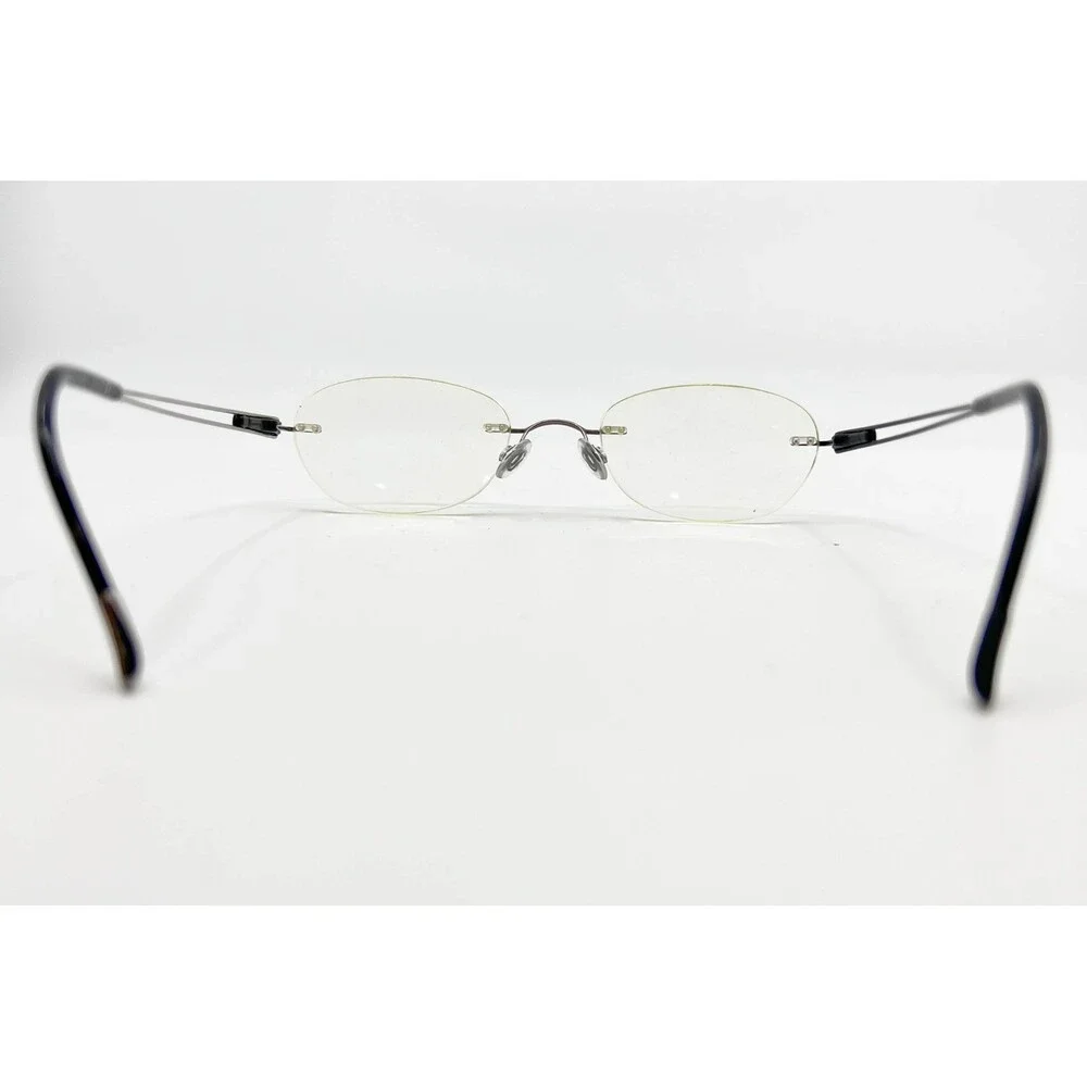Silhouette Eyeglasses Mens Black Titan Rimless 7660 50 6060 54-19-140